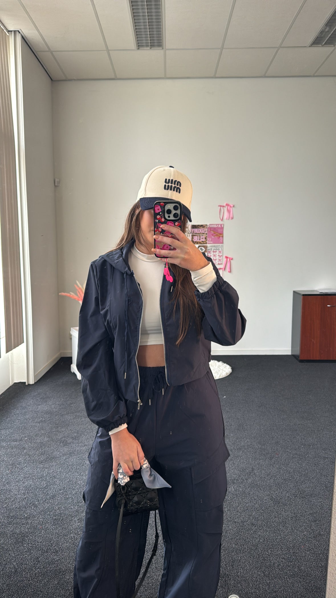 Two piece set, donkerblauw