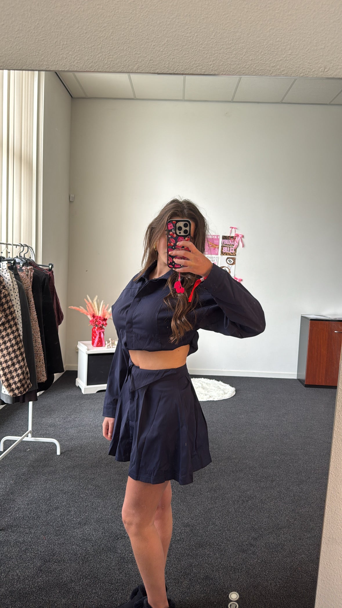 Two piece set, donkerblauw