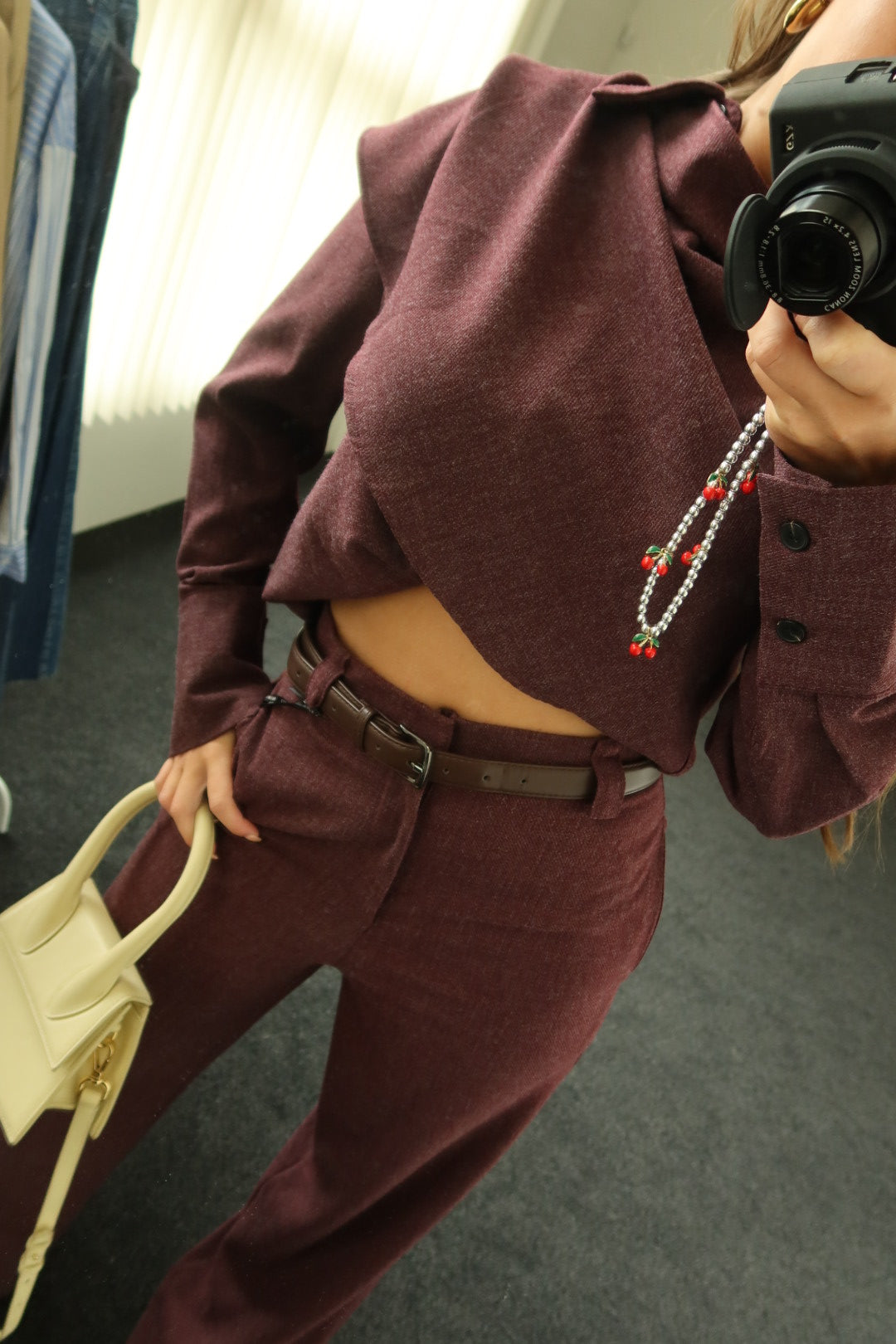 Two piece set, bordeaux rood pak