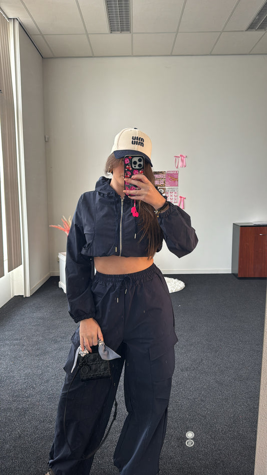 Two piece set, donkerblauw