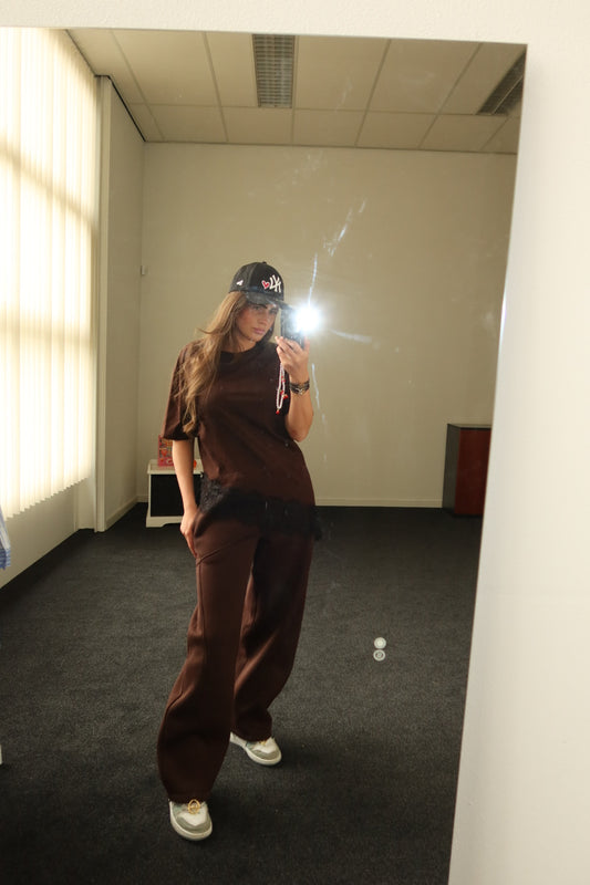 Two piece set, bruin joggingspak