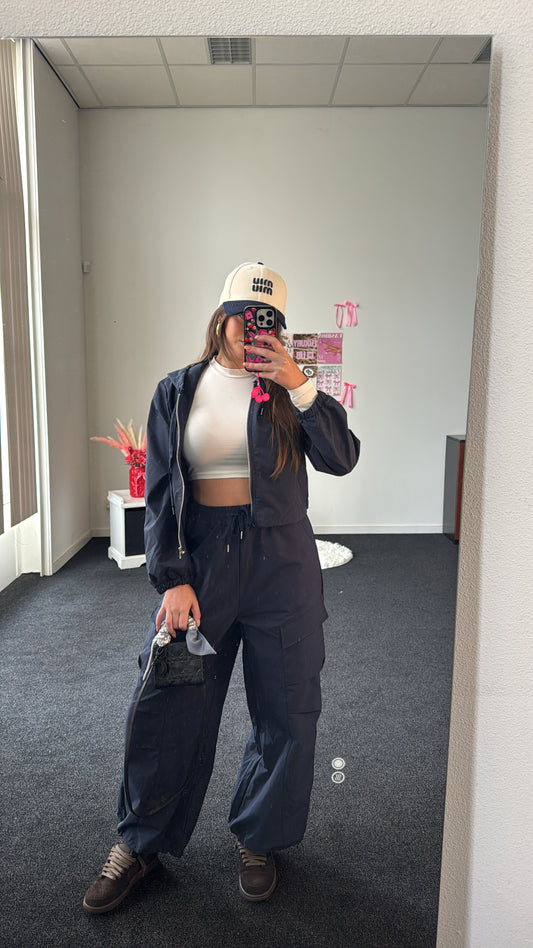 Two piece set, donkerblauw