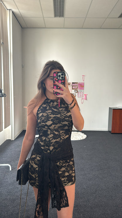 Dress, zwart kant