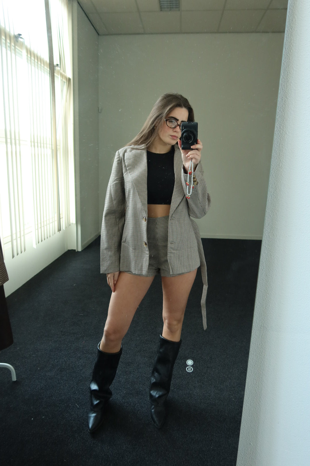 Two piece set, geruit