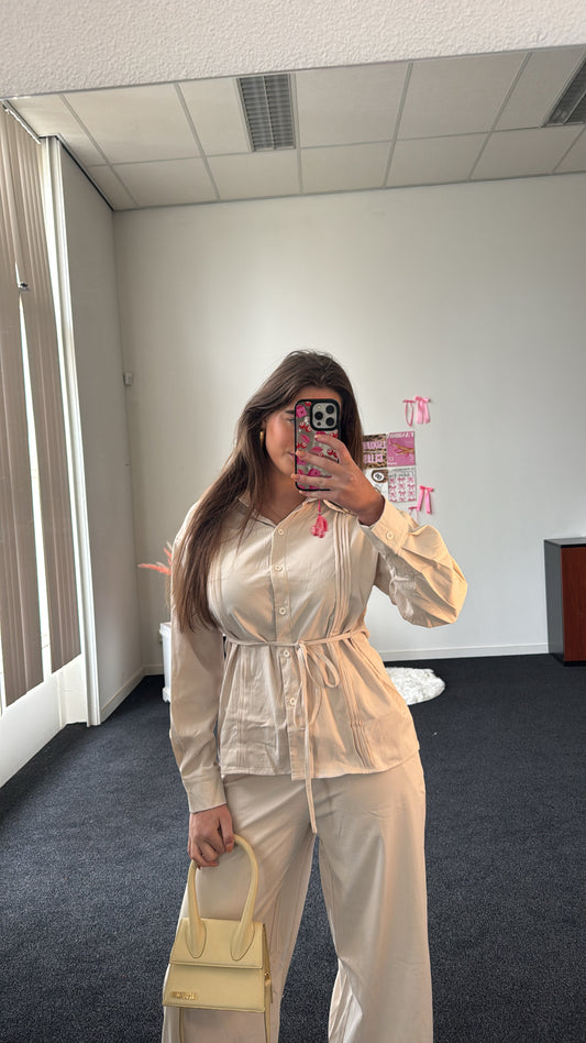 Two piece set, crème