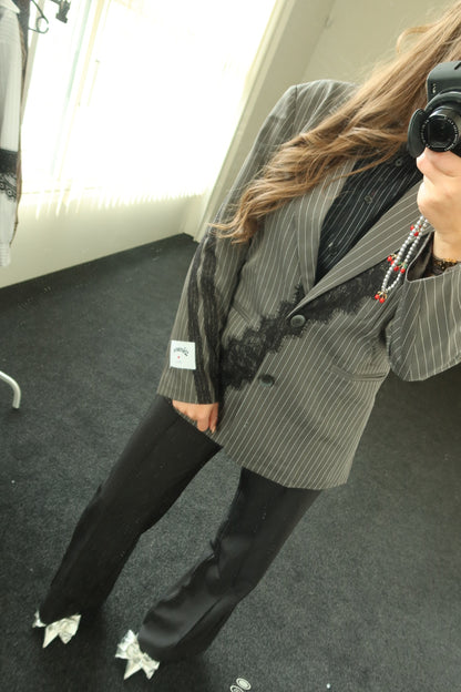 Two piece set, blazer + zwarte pantalon broek