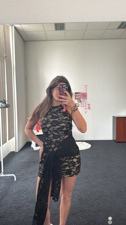 Dress, zwart kant
